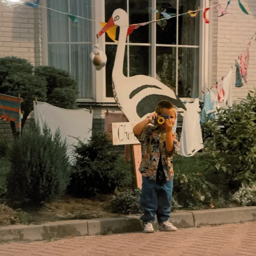 Dominick as kid with camera