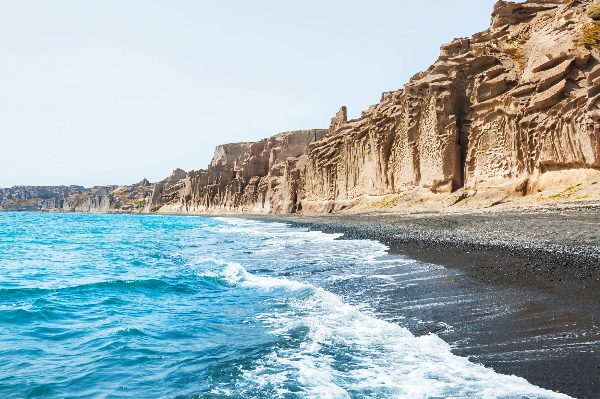 Santorini, Greece beach elopement