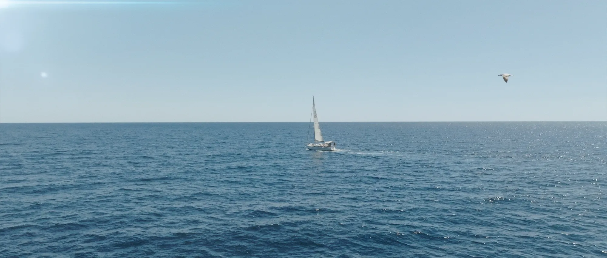 Sailboat elopement on mediterranean sea