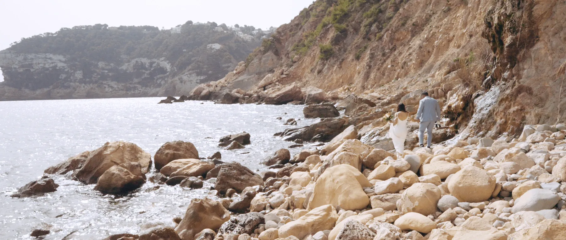 Nearing the secluded beach after a beautiful hike