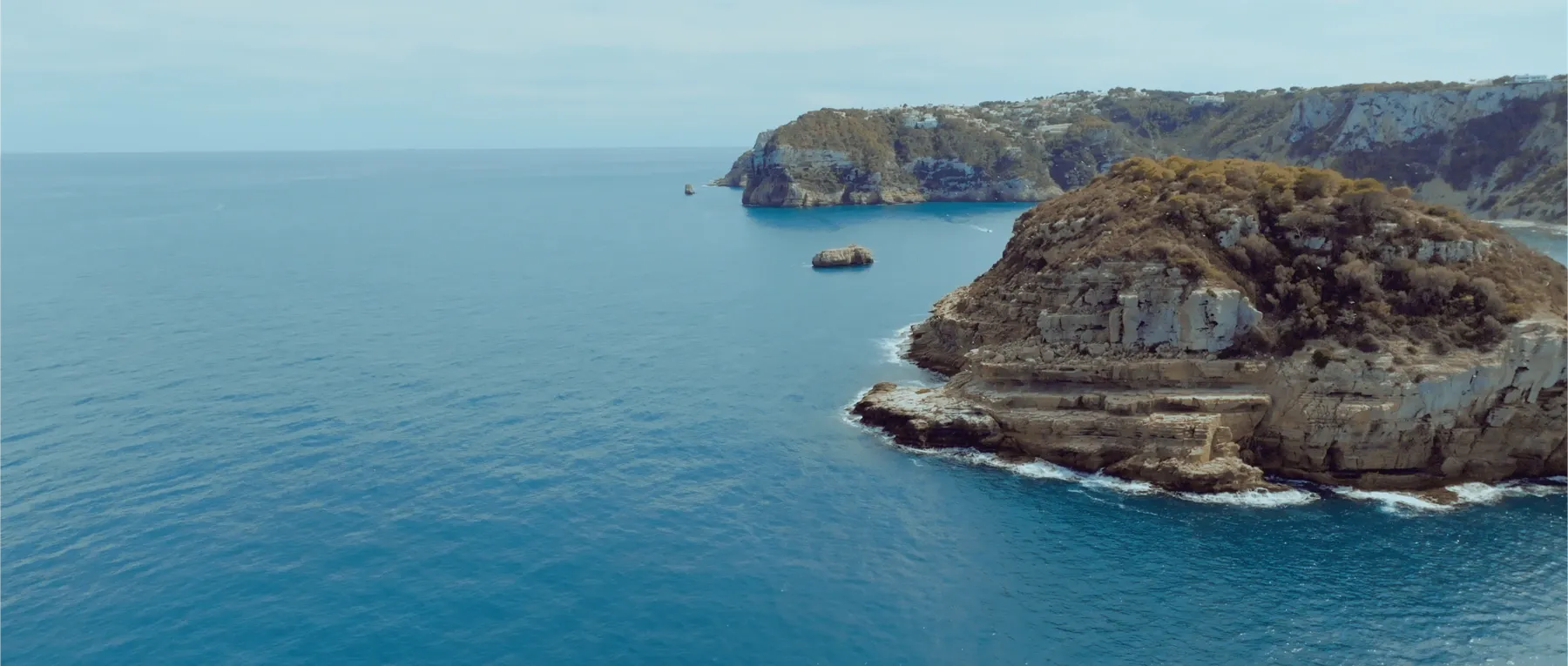 Beautiful blue mediterranean sea